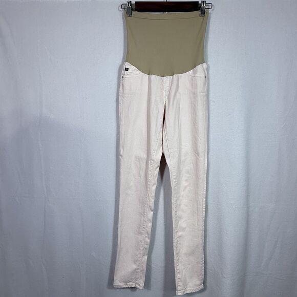 AG Adriano Goldschmied X A Pea In The Pod Pink Maternity Skinny Jeans Size 27 - Picture 1 of 9